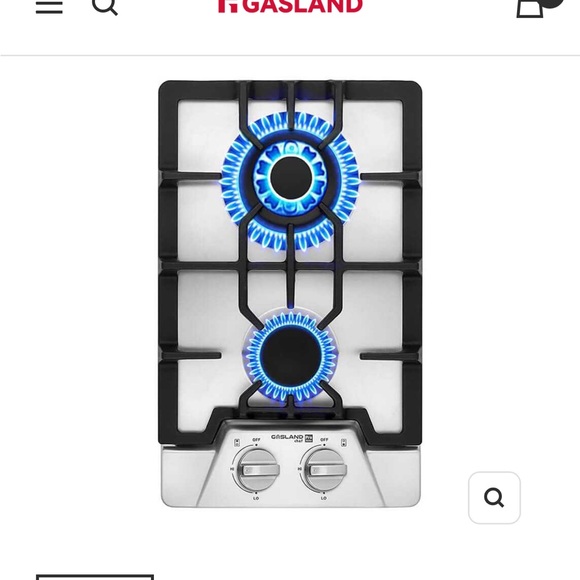 Gasland Chef 12 inch 2 burner stainless steel gas top